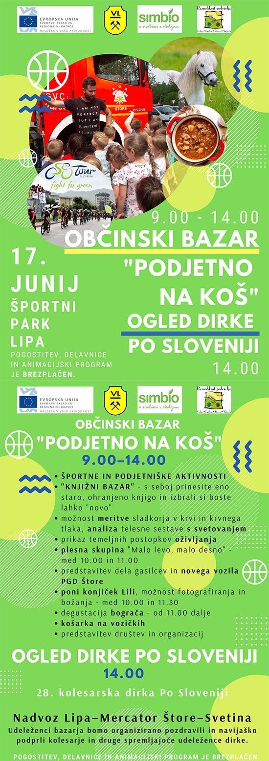Občinski bazar Podjetno na koš